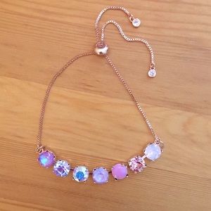 Pink + Purple Ombre Crystal Bracelet